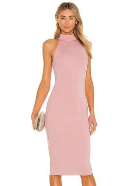 NBD Adelle Midi Dress in Blush Pink